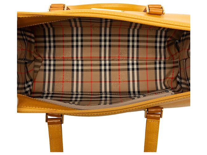 Borsa a mano Burberry in pelle gialla Giallo Senape - vista 4