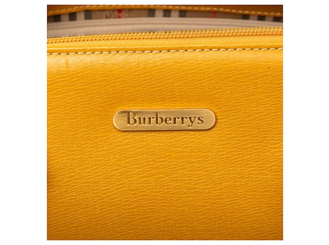 Borsa a mano Burberry in pelle gialla Giallo Senape - vista 5