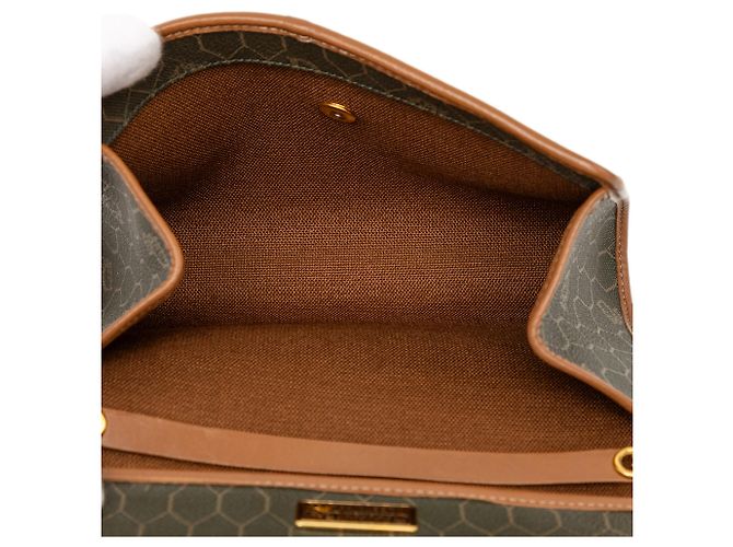 Borsa a tracolla Dior in tela rivestita Honeycomb nera con catena Nero - vista 4