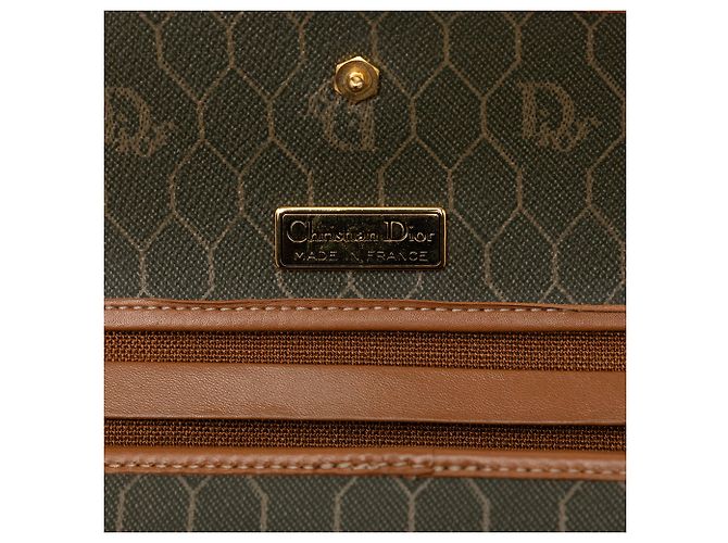 Borsa a tracolla Dior in tela rivestita Honeycomb nera con catena Nero - vista 5