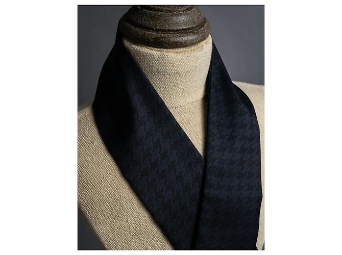 Autre Marque Dior Schal Schwarz Hahnentritt-Muster - Ansicht 3