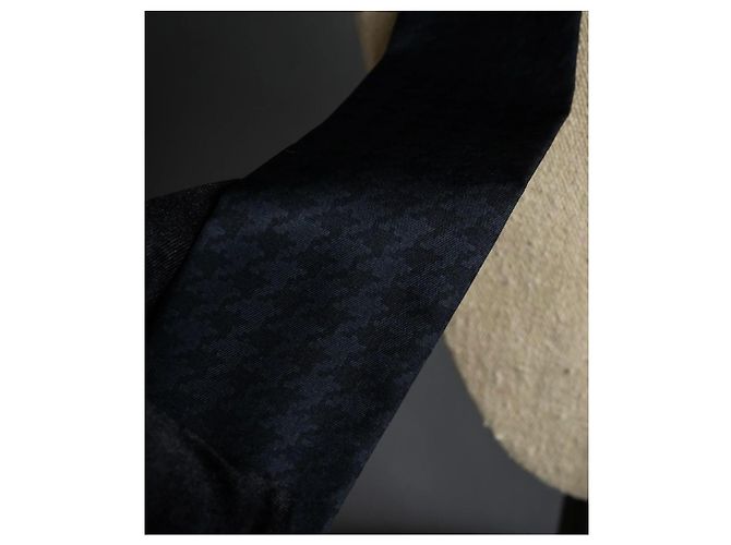 Autre Marque Dior Schal Schwarz Hahnentritt-Muster - Ansicht 4