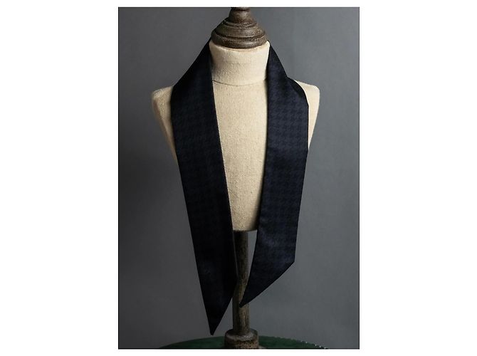 Autre Marque Dior Schal Schwarz Hahnentritt-Muster - Ansicht 7