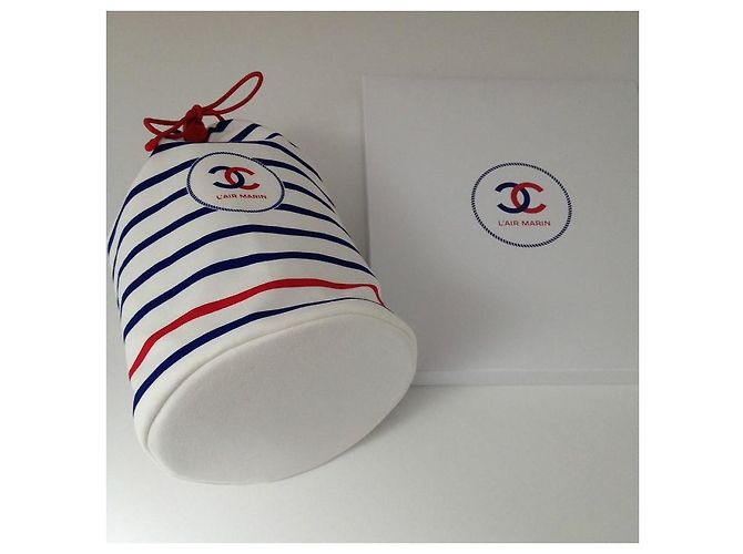 Chanel Pochette L'Air Marin Bianco Rosso Blu - vista 3