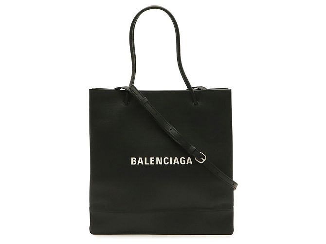 Borsa Balenciaga Tote S in pelle nera Nero - vista 2