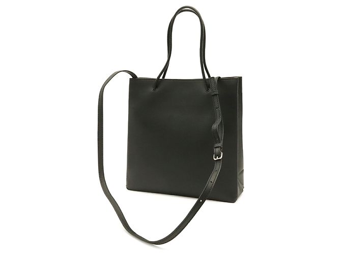 Borsa Balenciaga Tote S in pelle nera Nero - vista 3