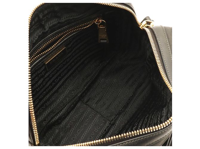 Bolso de hombro Prada de cinta jacquard Negro - vista 7