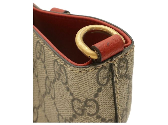 Gucci GG Supreme BOSCO Dog Applique Tote Bag Pink Red Beige Green Yellow - view 5