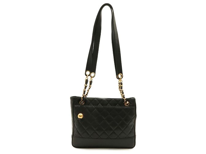 Borsa Tote CHANEL Matelassé Coco Ball Chain Nero - vista 2