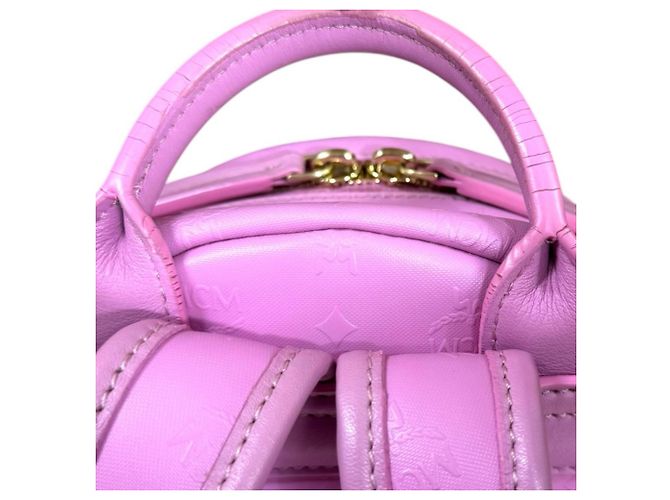 MCM Visetos Brown and Pink Rucksack Braun - Ansicht 13