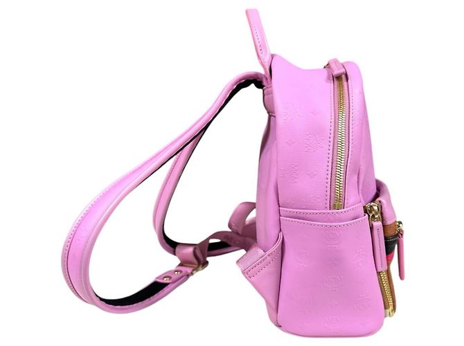 MCM Visetos Brown and Pink Rucksack Braun - Ansicht 5