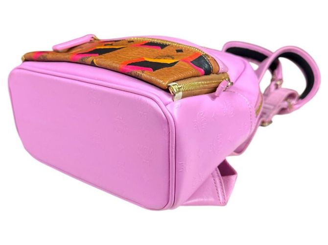 MCM Visetos Brown and Pink Rucksack Braun - Ansicht 8