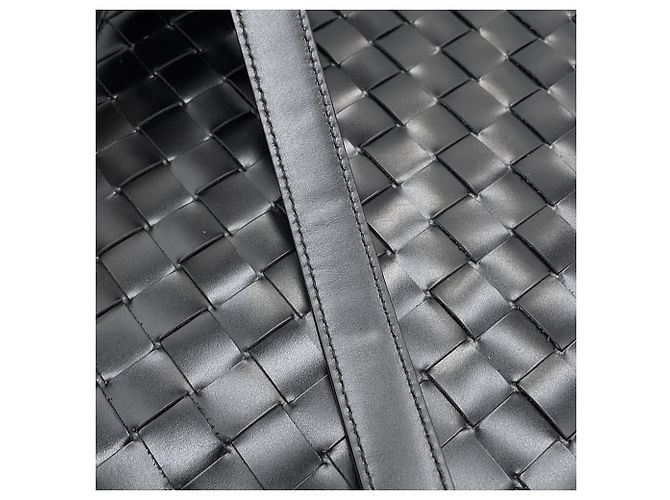 Borsa a tracolla Bottega Veneta Intrecciato Nero - vista 11