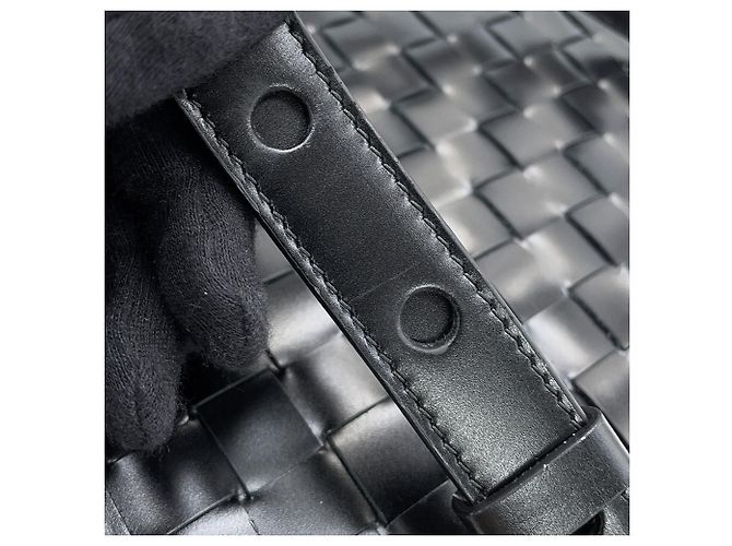 Borsa a tracolla Bottega Veneta Intrecciato Nero - vista 12
