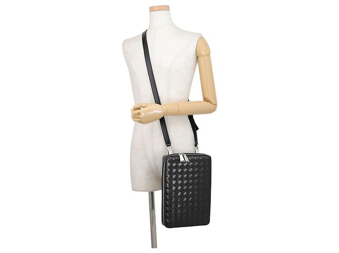 Borsa a tracolla Bottega Veneta Intrecciato Nero - vista 4