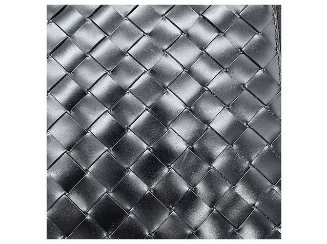 Borsa a tracolla Bottega Veneta Intrecciato Nero - vista 6
