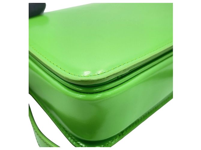 Triomphe Céline Borsa a tracolla Celine in pelle verde chiaro - vista 6