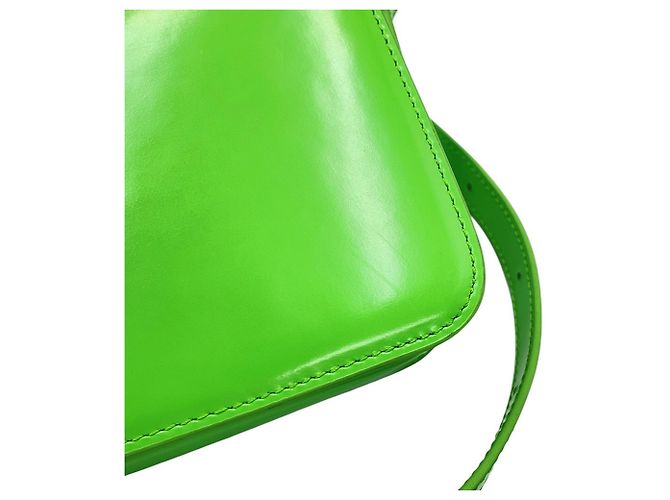 Triomphe Céline Borsa a tracolla Celine in pelle verde chiaro - vista 7