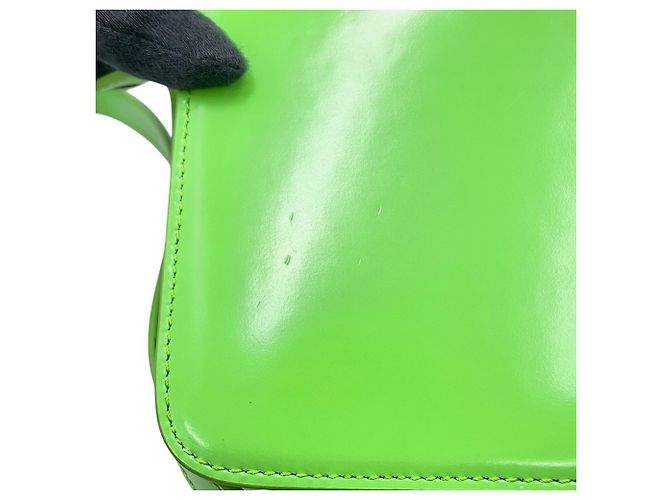 Triomphe Céline Borsa a tracolla Celine in pelle verde chiaro - vista 8