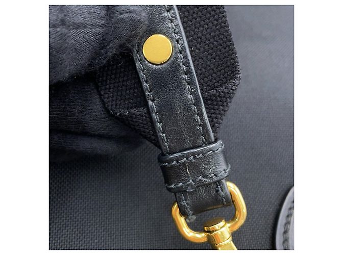 Bolsa de mão Prada preta em couro e tela jacquard Preto - vista 14
