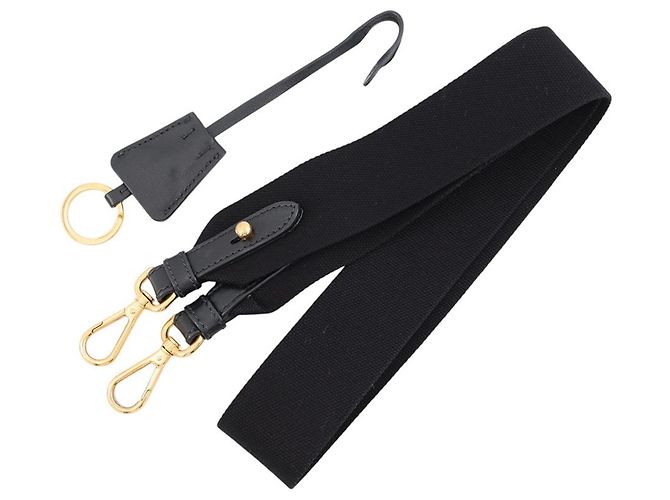 Bolsa de mão Prada preta em couro e tela jacquard Preto - vista 6