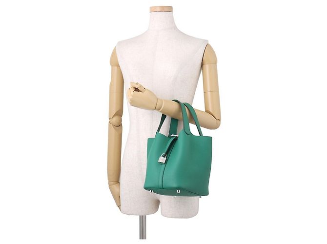 Hermès Bolsa Hermes Picotin Lock PM Verde - vista 4