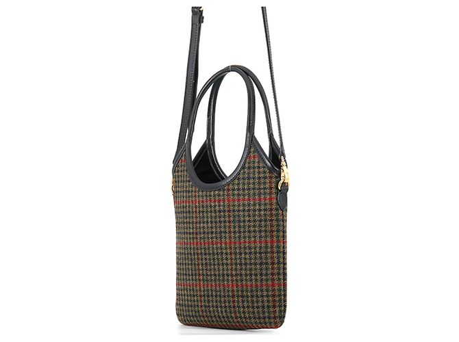 Borsa a mano Miu Miu Ivy Mini in tessuto e pelle Nero Multicolore Verde - vista 2