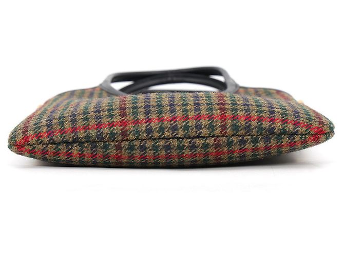 Borsa a mano Miu Miu Ivy Mini in tessuto e pelle Nero Multicolore Verde - vista 3