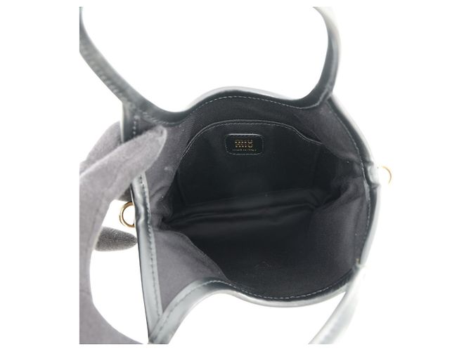 Borsa a mano Miu Miu Ivy Mini in tessuto e pelle Nero Multicolore Verde - vista 6