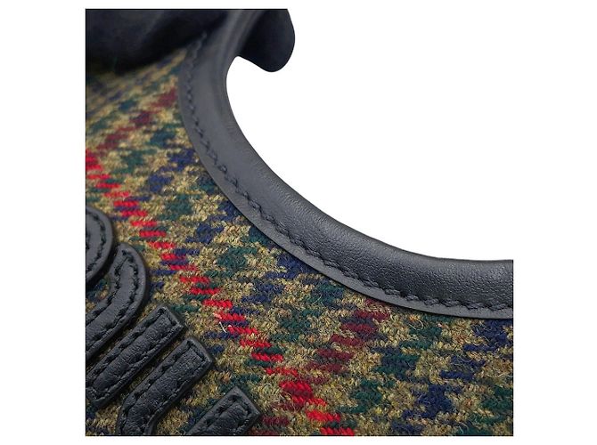 Borsa a mano Miu Miu Ivy Mini in tessuto e pelle Nero Multicolore Verde - vista 9