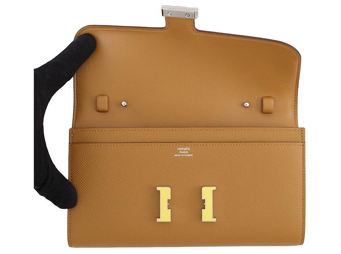 Hermès Portafoglio lungo Hermes Constance To Go Marrone - vista 4