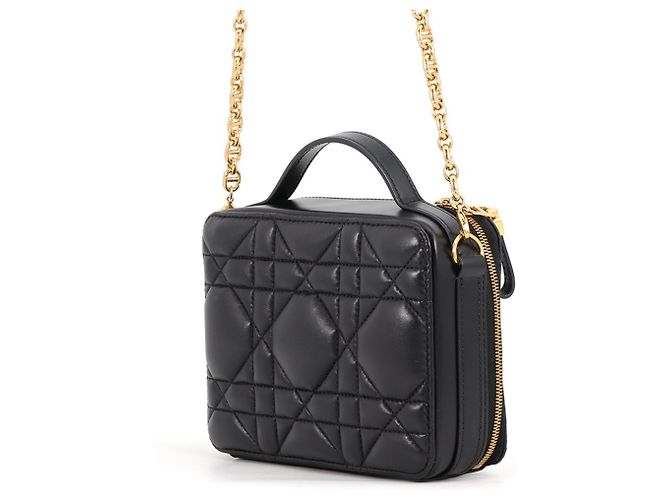 Christian Dior Schultertasche mit Kette Schwarz - Ansicht 2