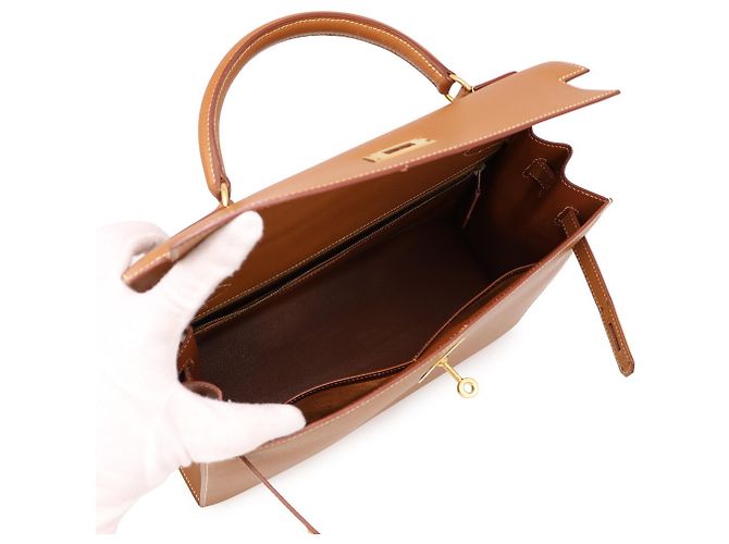 Hermès Hermes Kelly 32 Handtasche in Gold Golden - Ansicht 6