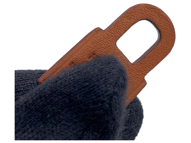 Hermès Orecchini a lobo Hermes O'Kelly Gold Metal and Swift Leather D'oro - vista 7