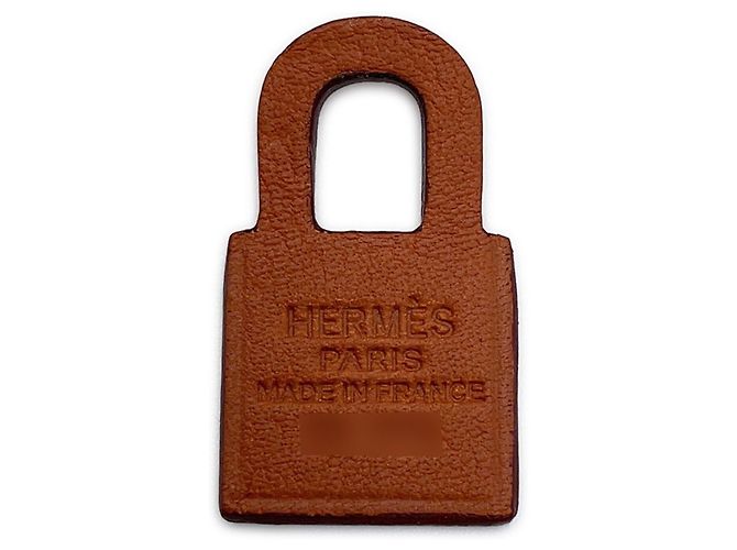 Hermès Orecchini a lobo Hermes O'Kelly Gold Metal and Swift Leather D'oro - vista 8
