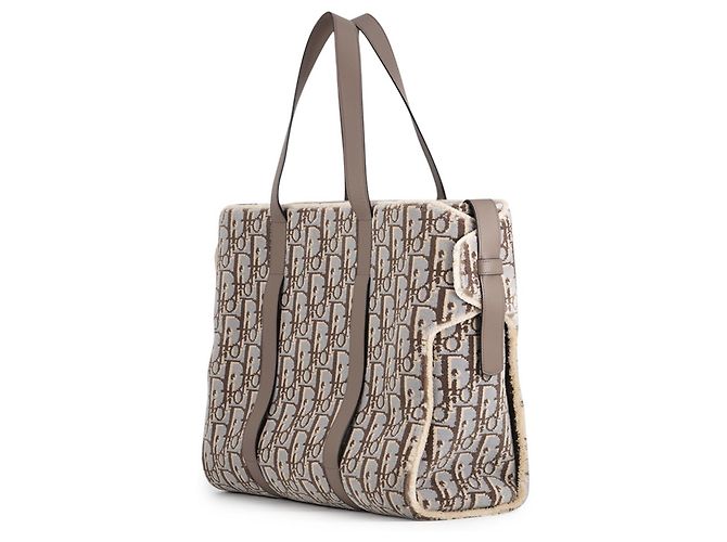 Sac Tote Christian Dior Édition Limitée Marron Bleu clair - vue 2