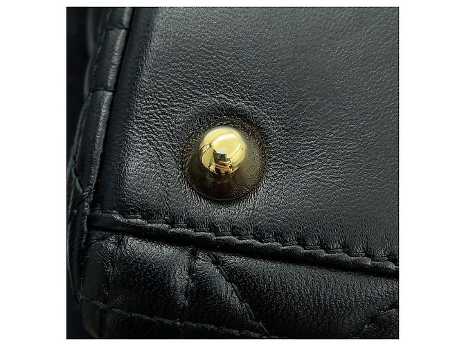 Borsa a mano 2-way Christian Dior Lady Cannage Large Nero - vista 11