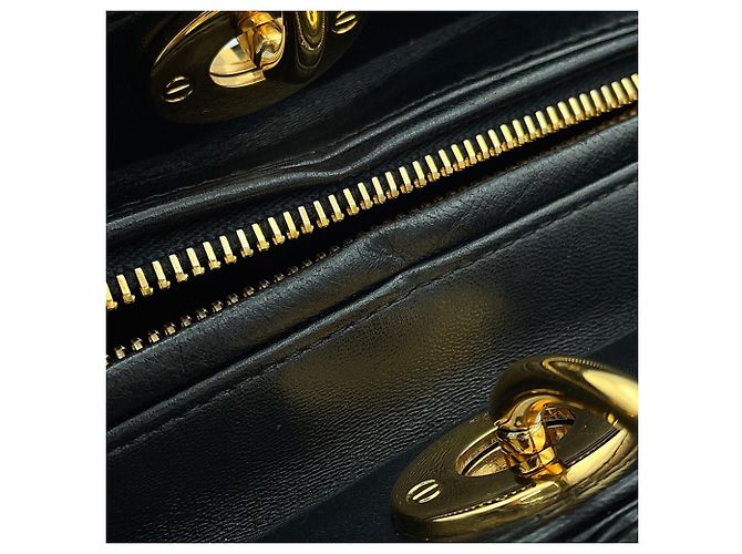 Borsa a mano 2-way Christian Dior Lady Cannage Large Nero - vista 13