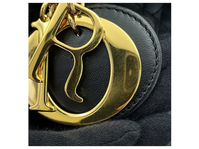Borsa a mano 2-way Christian Dior Lady Cannage Large Nero - vista 16
