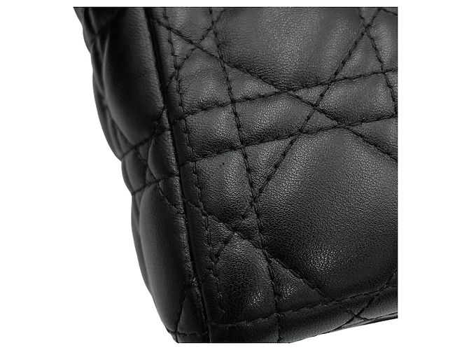 Borsa a mano 2-way Christian Dior Lady Cannage Large Nero - vista 7