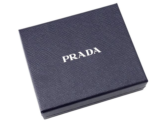 Prada Bi-Fold Geldbörse aus Saffiano Leder Schwarz Rot - Ansicht 13
