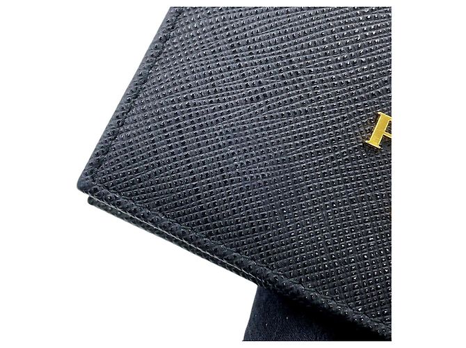 Prada Bi-Fold Geldbörse aus Saffiano Leder Schwarz Rot - Ansicht 9