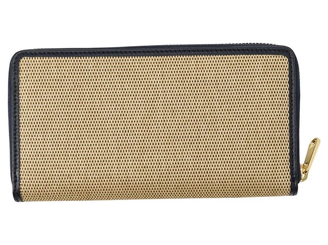 Horsebit 1955 Cartera larga Gucci en beige y azul marino - vista 3