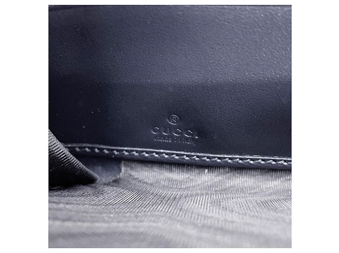 Horsebit 1955 Cartera larga Gucci en beige y azul marino - vista 8