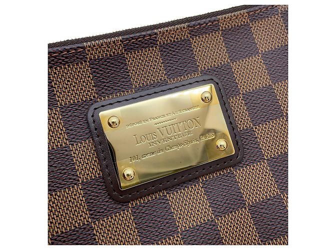 Bolsa de Ombro Louis Vuitton Damier Ebene Vermelho - vista 10