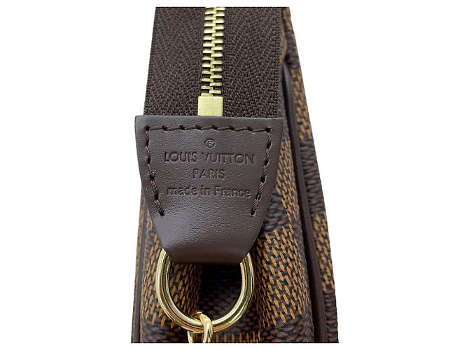 Bolsa de Ombro Louis Vuitton Damier Ebene Vermelho - vista 14