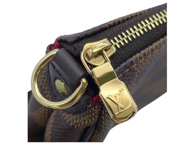 Bolsa de Ombro Louis Vuitton Damier Ebene Vermelho - vista 9