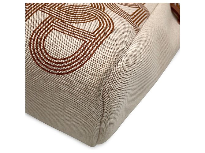 Hermès Sac à main Hermes Herbag Zip PM Marron Beige Écru - vue 10