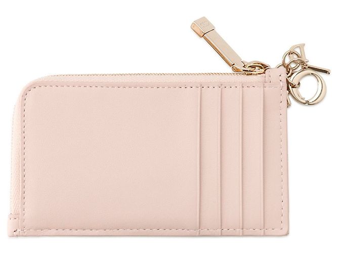 Tarjetero de piel rosa Christian Dior - vista 3
