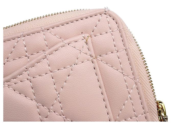 Tarjetero de piel rosa Christian Dior - vista 5